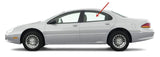 Driver Left Side Rear Door Window Door Glass Compatible with Chrysler Concorde 4 Door Sedan 1993-1996 Models