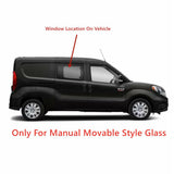 Movable Manual Sytle Passenger Right Side Rear Door Window Door Glass Compatible with Ram Promaster City 2015-2022 Models