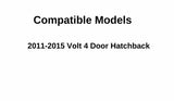 Passenger Right Side Rear Door Window Door Glass Compatible with Chevrolet Volt 2011-2015 Models