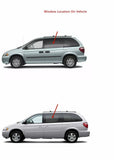 Driver Left Side Rear Sliding Door Window Door Glass Compatible with Chrysler Voyager Grand Voyager Town & Country / Dodge Caravan Grand Caravan / Plymouth Voyager Grand Voyager 1996-2000 Models