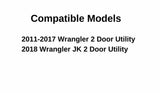 Passenger Right Side Quarter Window Quarter Glass Compatible with Jeep Wrangler 2011-2017 / Wrangler JK 2018 2-Door Utility Models