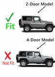 Passenger Right Side Quarter Window Quarter Glass Compatible with Jeep Wrangler 2011-2017 / Wrangler JK 2018 2-Door Utility Models