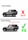 OEM Driver Left Side Rear Door Window Door Glass Compatible with Jeep Wrangler 2007-2017 Models/ Wrangler JK 2018 Models