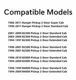 Manual Back Window Glass Back Slider Compatible with Ford Ranger 1986-1997 2 Dr Super Cab & 1998-2011 All Models / Mazda B2300 B2500 B3000 B4000 1994-1997 2 Dr Extended Cab & 1998-2010 All Models