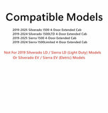 Privacy Driver Left Side Rear Door Window Door Glass Compatible with Chevrolet Silverado/GMC Sierra 1500 4 Door Extended Cab 2019-2026 Models