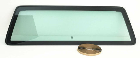 OE W/ Logo Stationary Back Window Back Glass Compatible with Ford Ranger/Mazda B2300/Mazda B2500/Mazda B3000/Mazda B4000 1998-2011 Models