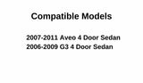 Passenger Right Side Rear Door Window Door Glass Compatible with Chevrolet Aveo 4 Door Sedan 2007-2011 Models/Pontiac G3 4 Door Sedan 2006-2009 Models