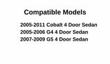 Driver Left Side Front Door Window Door Glass Compatible with Chevrolet Cobalt/Pontiac G4/Pontiac G5 2005-2011 4 Door Sedan Models
