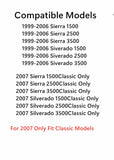 Manual Slider Back Window Back Glass Compatible with Chevrolet Silverado/GMC Sierra 1500 2500 3500 1999-2006 & 1500Classic 1500Classic 3500Classic 2007 Models