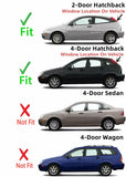 Heated Back Window Back Glass Compatible with Ford Focus 2000-2007 2/4 Door Hatchback Models