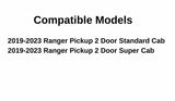 Passenger Right Side Front Door Window Door Glass Compatible with Ford Ranger Pickup 2 Door Super/Standard Cab 2019-2023 Models