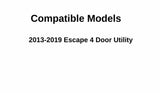 Passenger Right Side Rear Door Window Door Glass Compatible with Ford Escape 2013-2019 Models