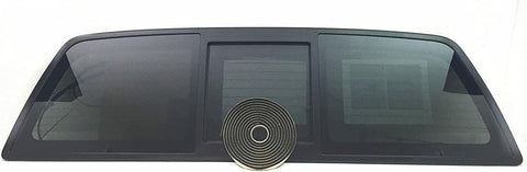 Heated Sliding Back Window Glass Back Power Slider Compatible with Ford F150 Pickup 2004-2014 Models