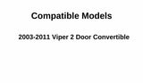 Driver Left Side Door Window Door Glass Compatible with Dodge Viper 2 Door Convertible 2003-2011 Models