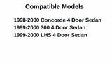 Passenger Right Side Rear Door Window Door Glass Compatible with Chrysler Concorde 1998-2000 /Chrysler 300 1999-2000 /Chrysler LHS 1999-2000 Models