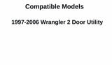 Driver Left Side Door Window Door Glass Compatible with Jeep Wrangler 2 Door Utility 1997-2006 Models