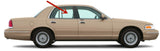 Passenger Right Side Rear Door Window Door Glass Compatible with Mercury Grand Marquis 1995-2011 / Mercury Marauder 2003-2004 Models