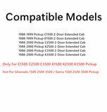 Movable Passenger Right Side Quarter Window Quarter GlassW/Frame & Latch Compatible with Chevrolet/GMC Pickup C1500 K1500 1988-1999 / C2500 K2500 C3500 K3500 1988-2000 2-Door Extended Cab Models