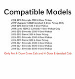 Driver Left Side Front Door Window Door Glass Compatible with Chevrolet Silverado GMC Sierra 1500 2014-2018 / 1500Limited 2019/2500 3500 2015-2019/4500 5500 6500 2019-2021 4-Door Pickup Models
