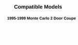 Passenger Right Side Front Door Window Door Glass Compatible with Chevrolet Monte Carlo 2 Door Coupe 1995-1999 Models