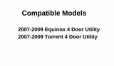 Driver Left Side Quarter Window Quarter Glass Compatible with Chevrolet Equinox / Pontiac Torrent 2007-2009 Models