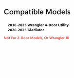 Privacy Passenger Right Side Rear Door Window Door Glass Compatible with Jeep Wrangler 2018-2026 / Gladiator 2020-2026 4 Door Models