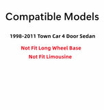 Passenger Right Side Rear Door Window Door Glass Compatible with Lincoln Town Car 4 Door Sedan 1998-2011 Models