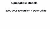 Driver Left Side Rear Door Window Door Glass Compatible with Ford Excursion 2000-2005 Models