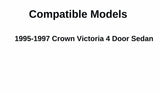Passenger Right Side Rear Door Window Door Glass Compatible with Ford Crown Victoria 1995-1997 Models