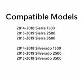 Back Sliding Window Glass Manual Back Slider Compatible with Chevrolet Silverado/GMC Sierra Pickup 1500 2014-2018 Models/2500 3500 2015-2019 Models