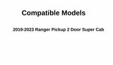 Driver Left Side Quarter Window Quarter Glass Compatible with Ford Ranger Pickup 2 Door Super Cab 2019-2023 Models
