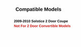 Passenger Right Side Door Window Door Glass Compatible with Pontiac Solstice 2 Door Coupe 2009-2010 Models (Not Fit 2 Door Convertible Models)