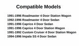 Driver Left Side Front Door Window Door Glass Compatible with Buick Roadmaster/Chevrolet Caprice 1991-1996 Models