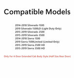Passenger Right Side Rear Door Window Glass Compatible with GMC Sierra/Chevrolet Silverado 2500 3500 4 Door Extended Cab 2015-2019 Models/1500 4 Door Extended Cab 2014-2018 Models