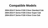 Heated Sliding Back Window Glass Back Power Slider Compatible with Ford F150 Pickup 2004-2014 Models