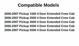 Laminated Passenger Right Side Rear Door Window Door Glass Compatible with Dodge Ram Pickup 1500/2500/3500/4500/5500 4 Door Extended Crew/Mega Cab 2006-2007 Models