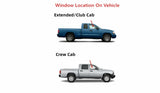 Passenger Right Side Front Door Window Door Glass Compatible with Mitsubishi Raider 2006-2010 Models