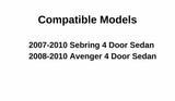 Driver Left Side Front Door Window Door Glass Compatible with Chrysler Sebring/Dodge Avenger 2007-2010 Models