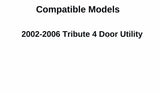 Driver Left Side Quarter Window Glass Compatible with Mazda Tribute 2002-2006 Models