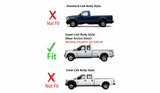 Movable Driver Left Side Rear Access Door Quarter Glass Quarter Window Compatible with Ford F250 F350 F650 F750 F450 F550 Pickup 2 Door Super Cab 2000-2016 Models