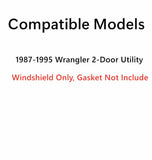 Laminated Front Windshield Window Glass Compatible with Jeep Wrangler 1987-1995 Models
