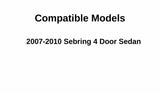 Back Window Rear Glass Heated Compatible with Chrysler Sebring 4 Door Sedan 2007-2010