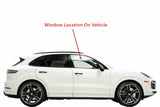 Tempered Passenger Right Side Front Door Window Glass Compatible with Porsche Cayenne SUV 2019-2024 Models (Not For Coupe)