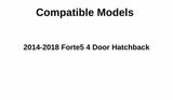 Passenger Right Side Rear Vent Window Vent Glass Compatible with Kia Forte5 4 Door Hatchback 2014-2018 Models