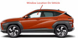 Tempered Driver Left Side Front Door Window Door Glass Compatible with Hyundai Kona / Kona Electric 2024-2026 Models