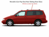 Tempered Movable Driver Left Side Rear Sliding Door Window Glass Compatible with Mercury Villager / Nissan Quest Mini Van 1999-2002 Models
