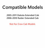 Tempered Driver Left Side Quarter Window Quarter Glass Compatible with Dodge Dakota 2005-2010 / Ram Dakota 2011 / Mitsubishi Raider 2006-2010 4-Door Extended/Club Cab Pickup With Glue
