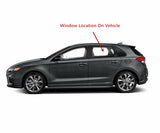 Tempered Driver Left Side Rear Door Window Glass Compatible with Hyundai Elantra GT 2018-2020 Models