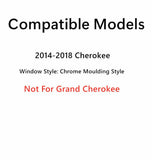 Chrome Molding Style Driver Left Side Quarter Window Quarter Glass Compatible with Jeep Cherokee 2014-2018 Models (Not For Grand Cherokee)