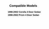 Heated Back Window Back Glass Compatible with Toyota Corolla/Chevrolet Prizm 4 Door Sedan 1998-2002